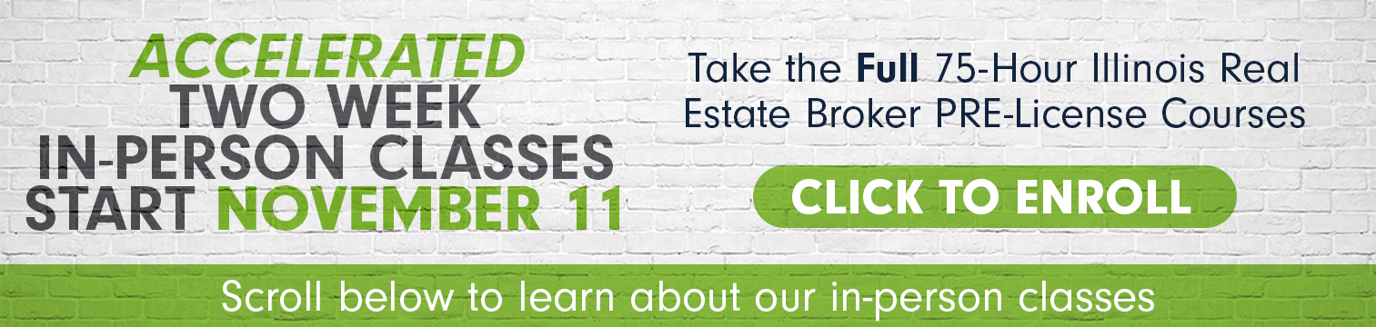 Real Estate Prelicense classes start in-person November 11