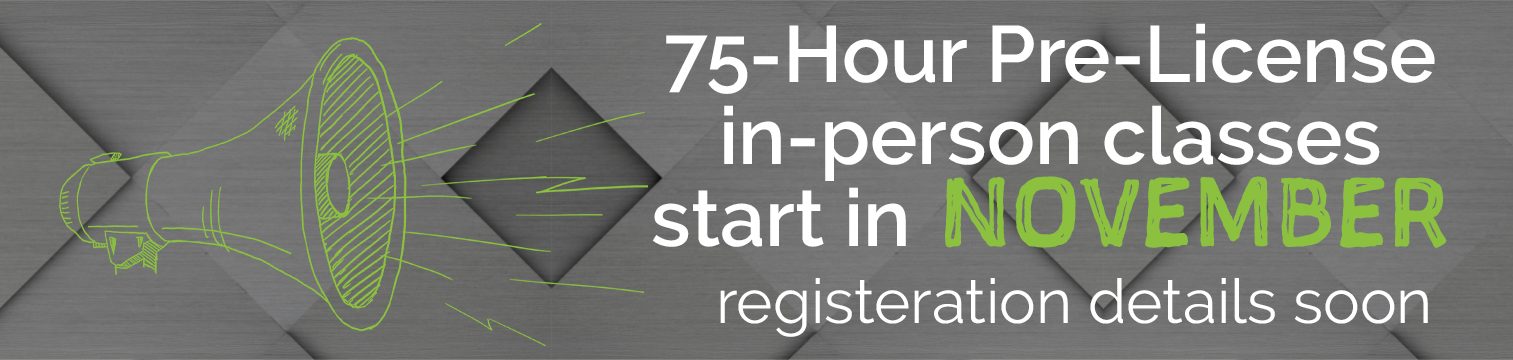 Experience our real estate school in person this November